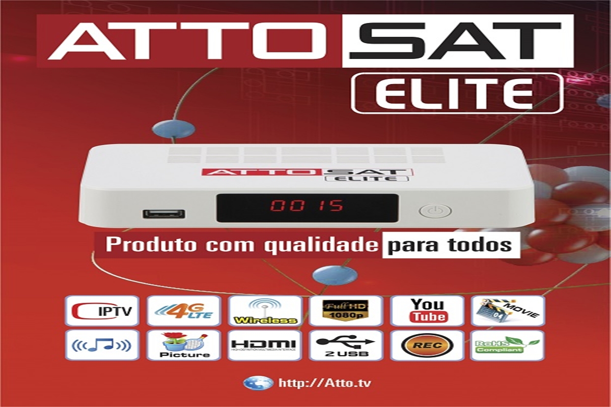 Atualização Atto Sat Elite HD Liberando Canais em HD