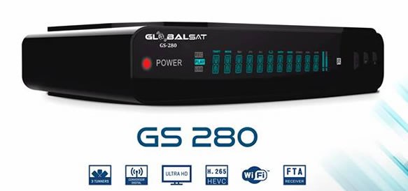Atualização Globalsat GS280 HD V1.88 IKS e SKS Ativos