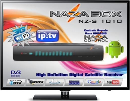 Atualização Nazabox S1010 Plus HD V2.22 Canais em HD Ativos