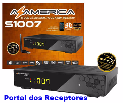 Atualização Azamerica S1007+ Plus HD V1.09.19188